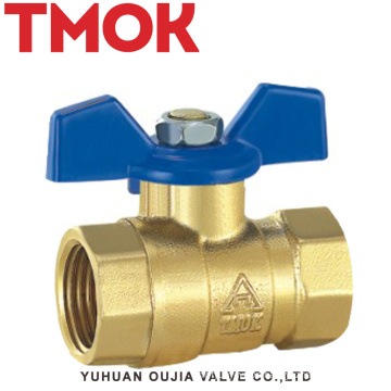 brass color butterfly handle ball valve